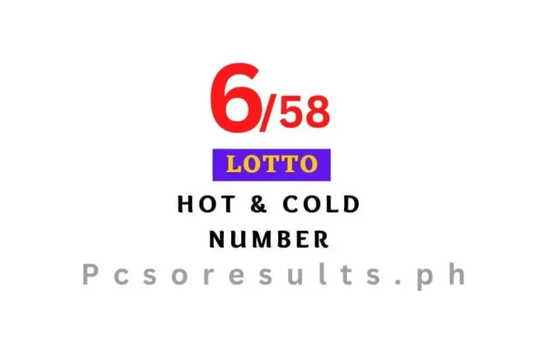 6 58 Lotto Hot & Cold Numbers