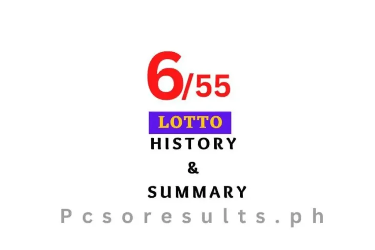 6 55 Lotto Result History and Summary