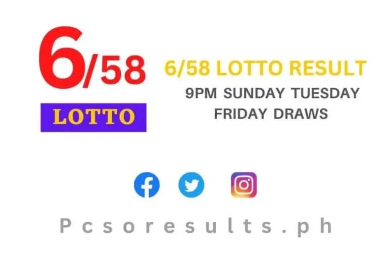 Lotto Result 6 58